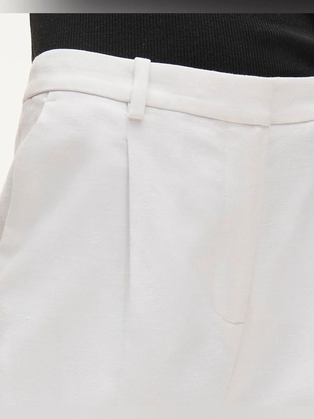 J.Crew Tall Essential wide-leg pant in Gramercy linen blend in white